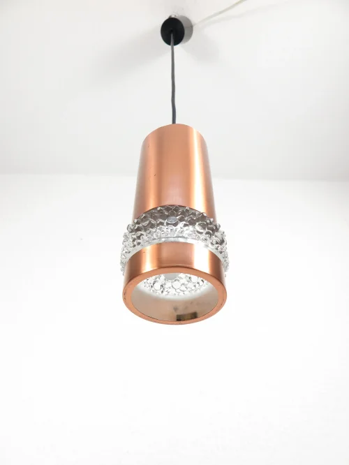 Bild 3 von 70s hanging lamp copper crystal glass
