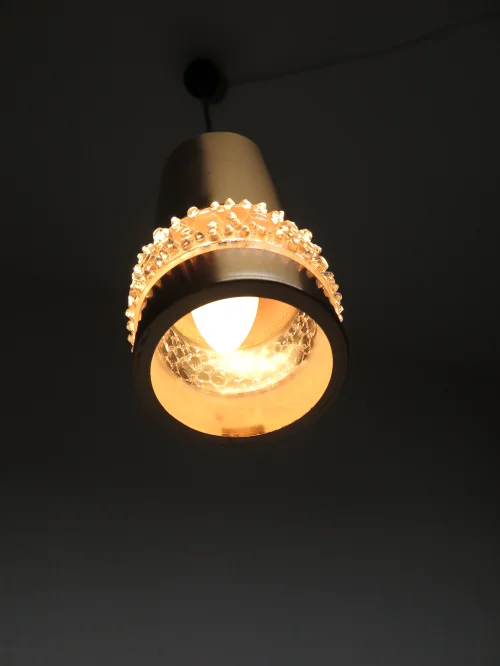 Bild 7 von 70s hanging lamp copper crystal glass
