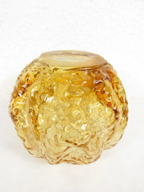 Bild 4 von 70er Glasvase, Kugelvase Ingrid Kristallglas, Rock Cristal Range Vase