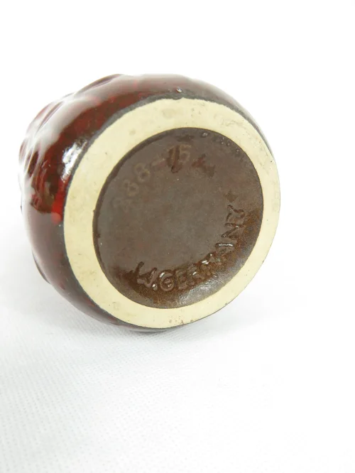 Bild 3 von 70er Vase Keramik Rot, Scheurich Koralle
