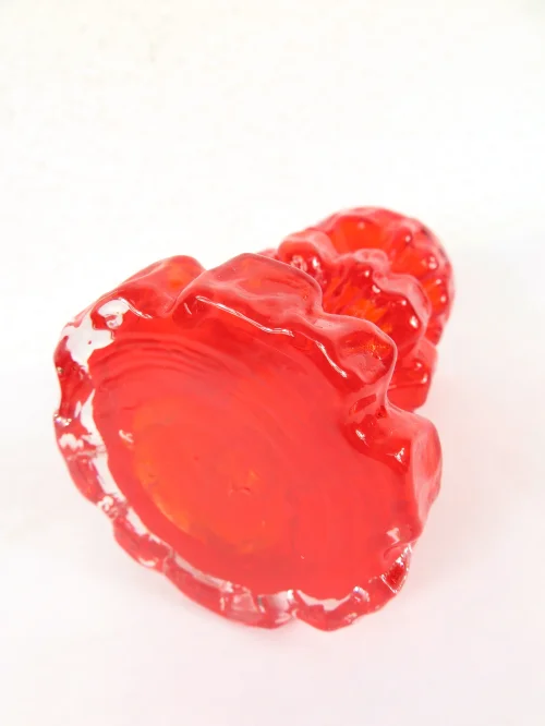 Bild 3 von 70er Glasvase Rot, Glashütte  Ingrid Kristal