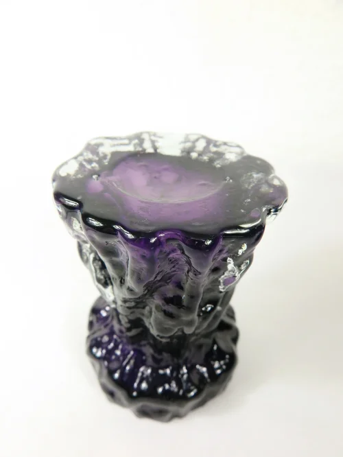 Bild 3 von 70er Glasvase Violett, Ingrid Kristal, Rock Cristal Range Vase