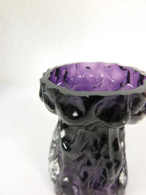 Bild 4 von 70er Glasvase Violett, Ingrid Kristal, Rock Cristal Range Vase