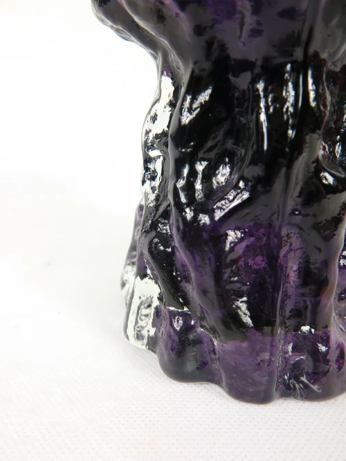 Bild 5 von 70er Glasvase Violett, Ingrid Kristal, Rock Cristal Range Vase