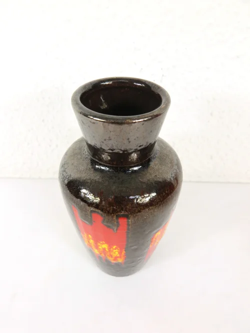 Bild 2 von 70er Keramik Vase Orange, Scheurich