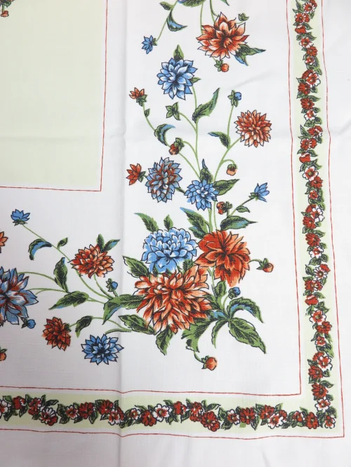 70er Tischdecke Halbleinen