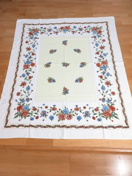 Bild 2 von 70er Tischdecke Halbleinen