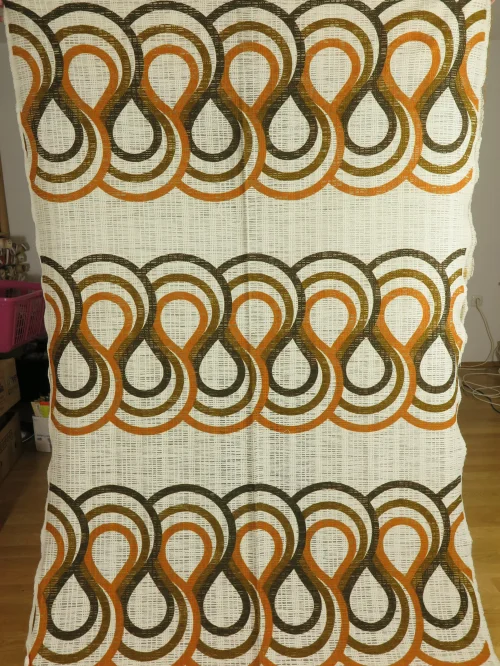 Bild 2 von 70s curtain fabric, curtain fabric brown
