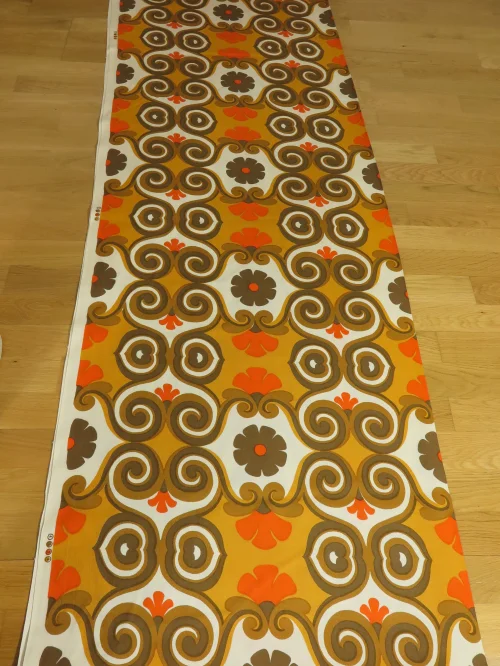 Bild 3 von 70s curtain fabric orange