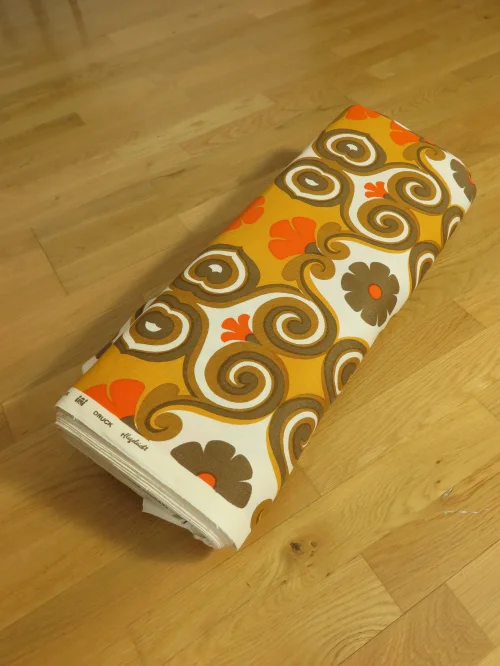 Bild 4 von 70s curtain fabric orange