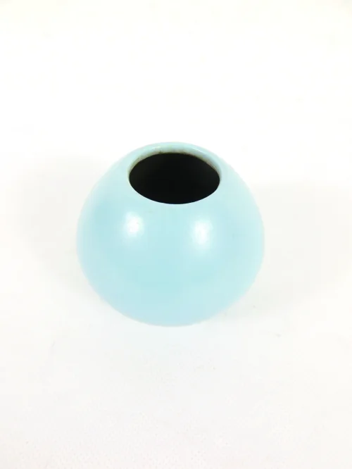 Bild 2 von 50er Minivase hellblau, kleine Keramik Vase