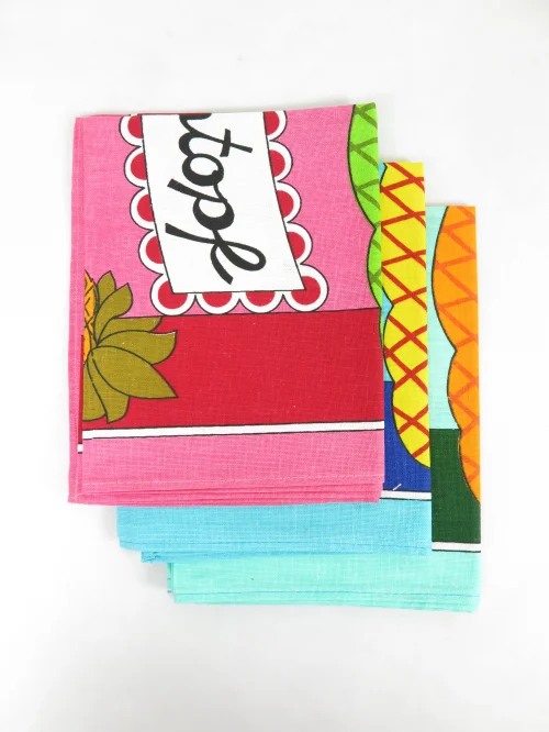 70er Geschirrtücher Rumtopf