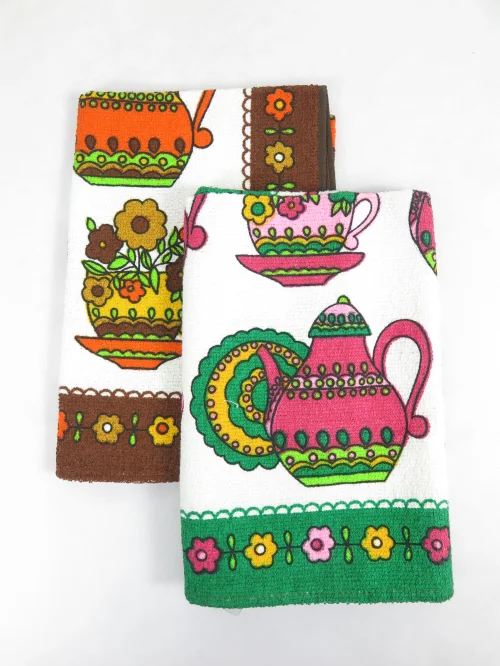 70er Geschirrtuch Frottee