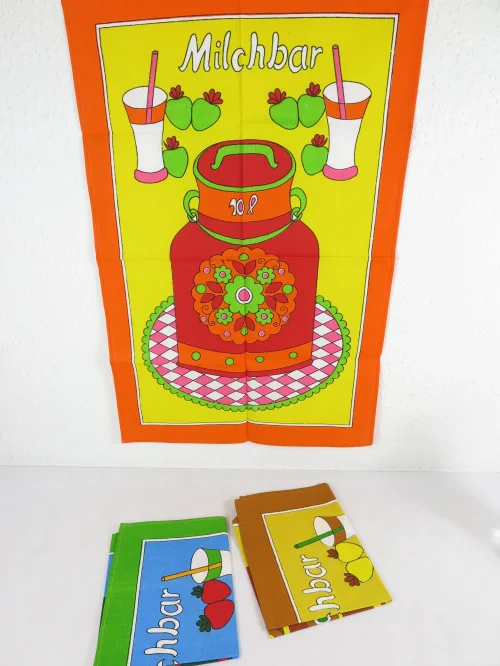 Bild 3 von 70er Geschirrtücher Milchbar