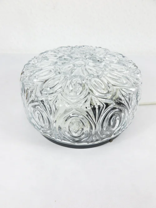 Bild 2 von 70er Wandlampe Glas mit Muster