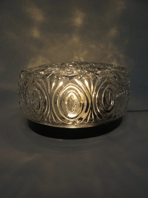 Bild 5 von 70er Wandlampe Glas mit Muster