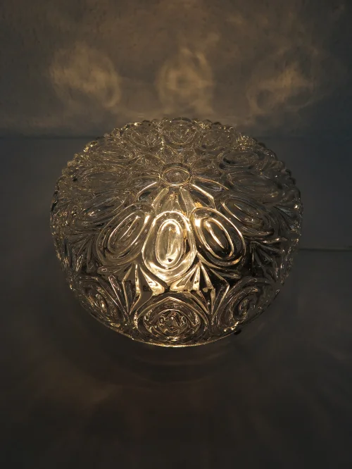 Bild 6 von 70er Wandlampe Glas mit Muster
