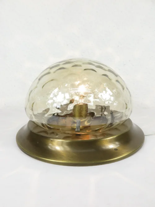 70er Wandlampe rund, Glaslampe
