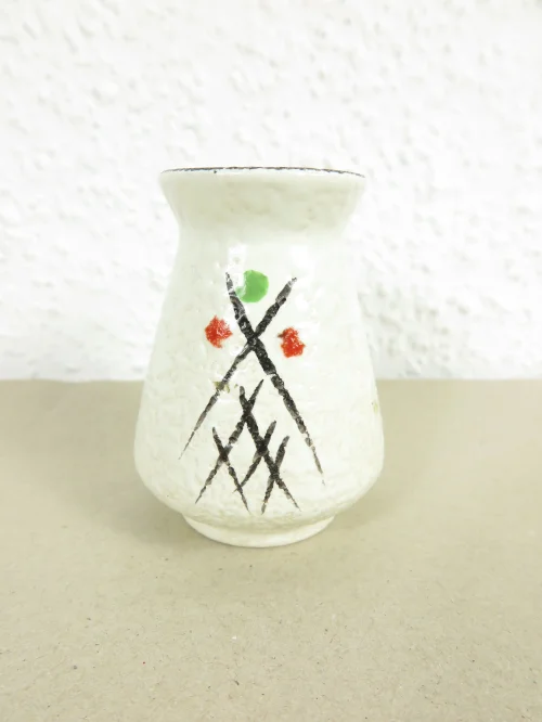 60s mini vase hand painted