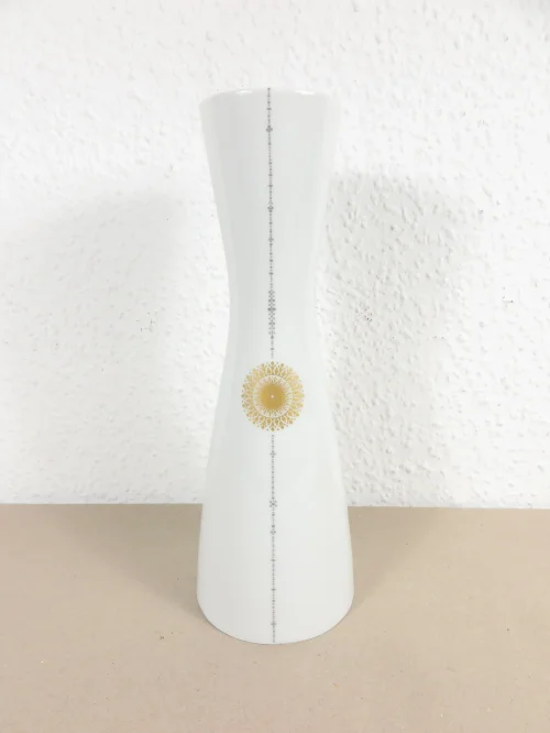 80er Vase Rosenthal, Porzellan, echt vergoldet