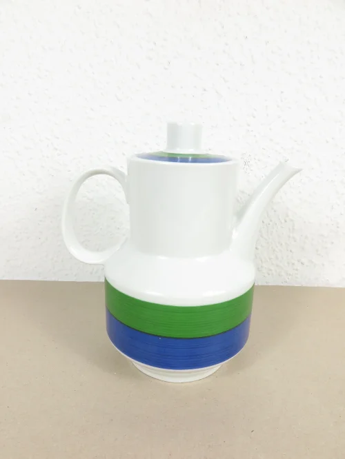 Bild 1 von 70er Teekanne Porzellan, Winterling, Grün Blau