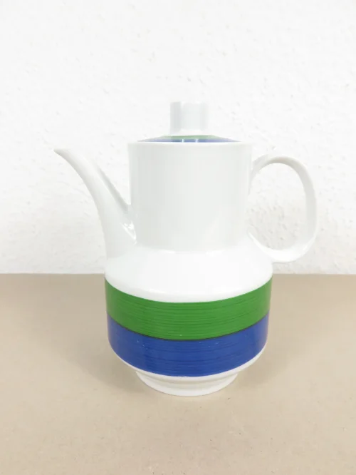 Bild 2 von 70er Teekanne Porzellan, Winterling, Grün Blau