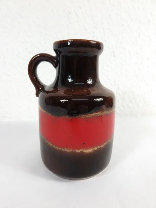 Bild 2 von 70er Keramik Vase, Töpferei Scheurich, Rot-Braun