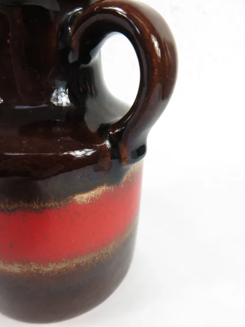 Bild 4 von 70er Keramik Vase, Töpferei Scheurich, Rot-Braun