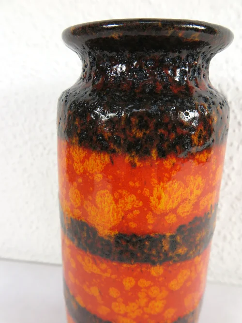 Bild 4 von 70er Keramik Vase Orange, Scheurich