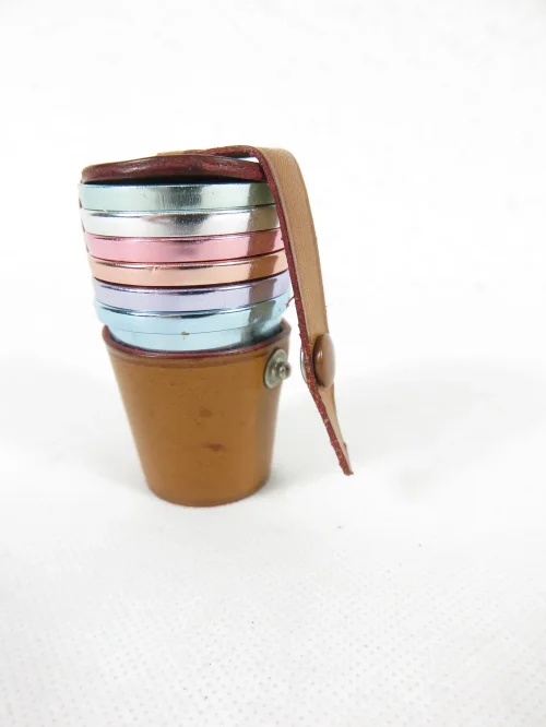Bild 2 von 50er Reiseschnapsbecher, Schnapspinnchen Aluminium