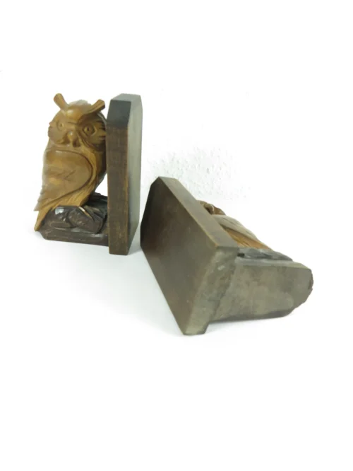 Bild 3 von 50er Buchstützen Eule, Handgeschnitzt