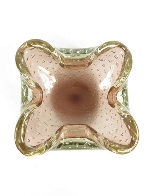 Bild 1 von 60er Murano Glas Schale, Goldsprenkel