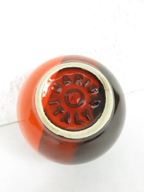 Bild 3 von 70er Blumenvase, Steckvase Orange