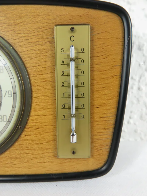 Bild 4 von 60er Barometer mit Thermometer