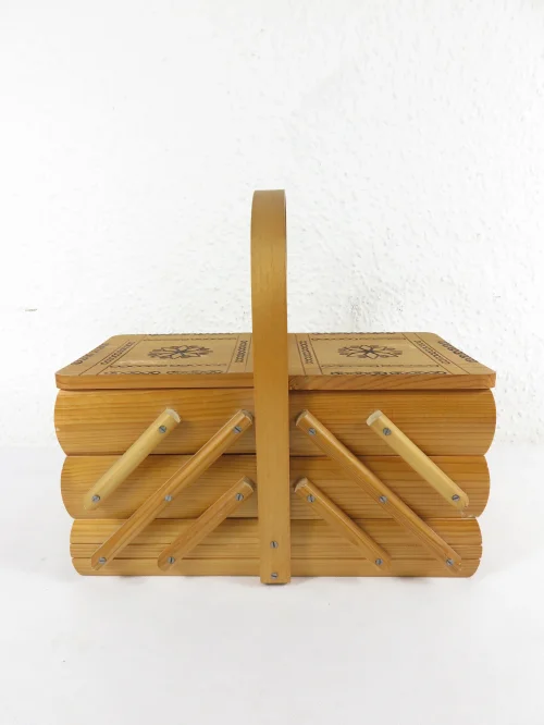 70er Nähkästchen , Bambusholz