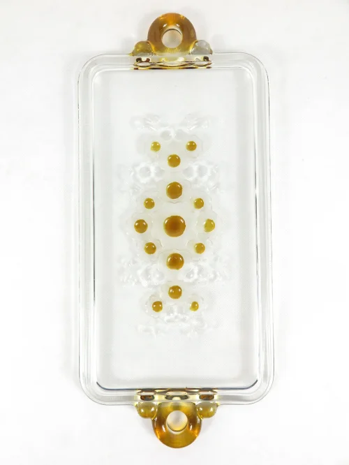 Bild 2 von 70er Kuchenplatte Glas, Aufschnittplatte