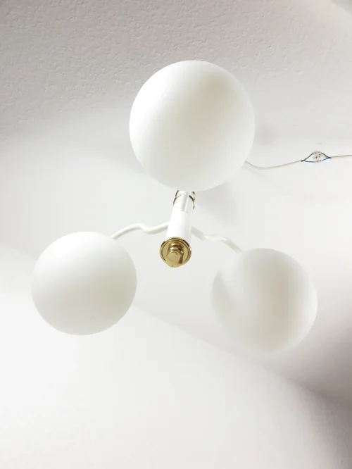 Bild 2 von 70s ball lamp, ball chandelier