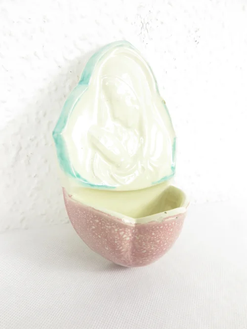 Bild 2 von 50s holy water font with Mary