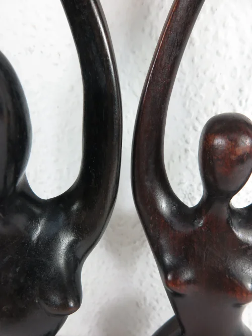 Bild 4 von 70er Afrika Figuren Ebenholz, geschnitzt, Paar