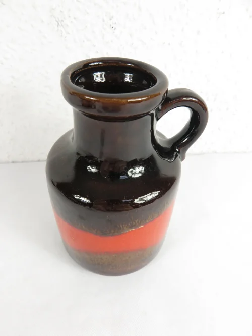 Bild 3 von 70s ceramic vase Scheurich, orange-brown