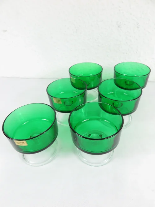 Bild 3 von 60er Luminarc  Sektschalen oder Dessertgläser grün