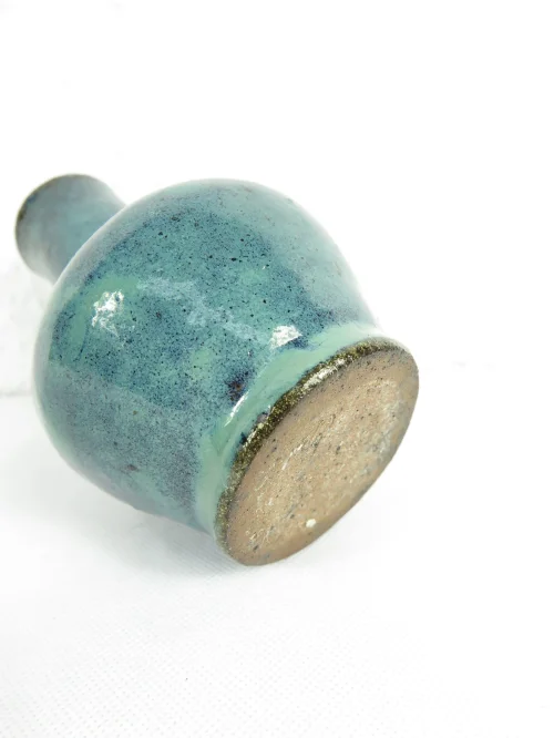 Bild 4 von 70er Vase Keramik Türkis, Künstlervase