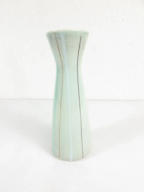 60er Keramik Vase, Pastellfarben