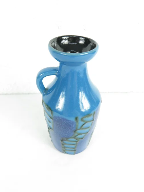Bild 3 von 70s ceramic vase blue , Strehla