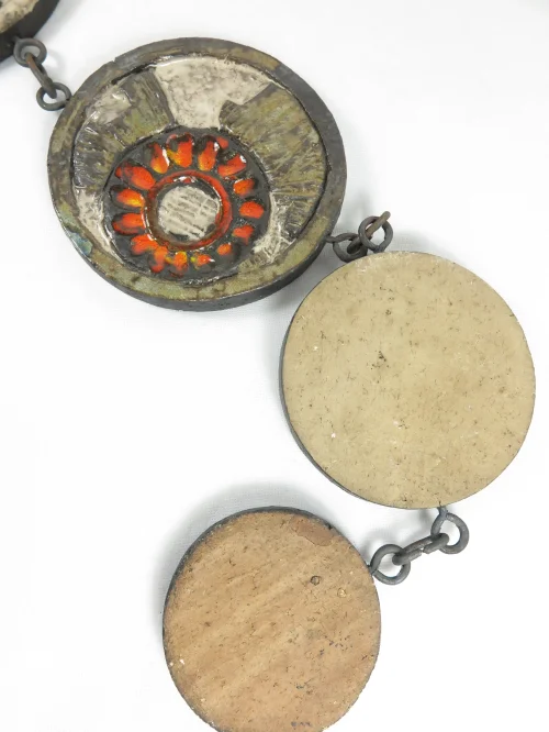 Bild 6 von 70er Wandteller, Wanddeko Braun Orange, Kunstobjekt