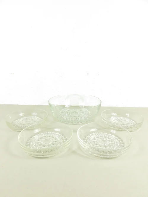 Bild 2 von 70er Salatschüssel mit 4 Schälchen, Bubble Optik