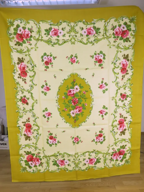 70er Tischdecke Reyon