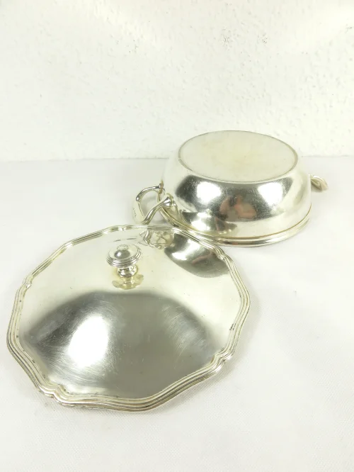 Bild 2 von 50s serving bowl, tureen with lid, silver WMF ALPACCA, hotel silver