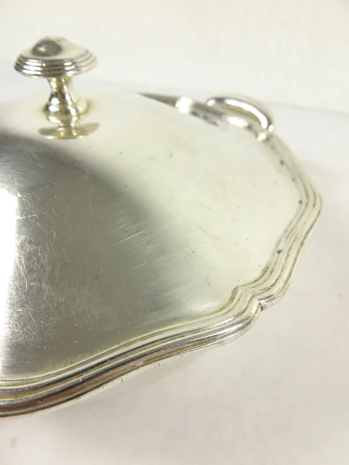 Bild 3 von 50s serving bowl, tureen with lid, silver WMF ALPACCA, hotel silver