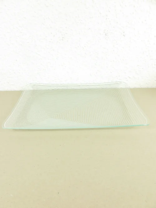 Bild 2 von 50er Servierplatte Glas Op Art